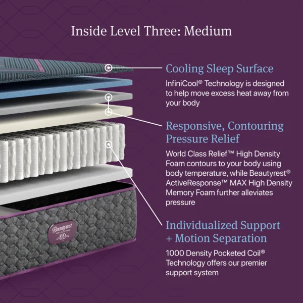 Beautyrest Worldclass Level 3 Medium Hybrid - Image 4