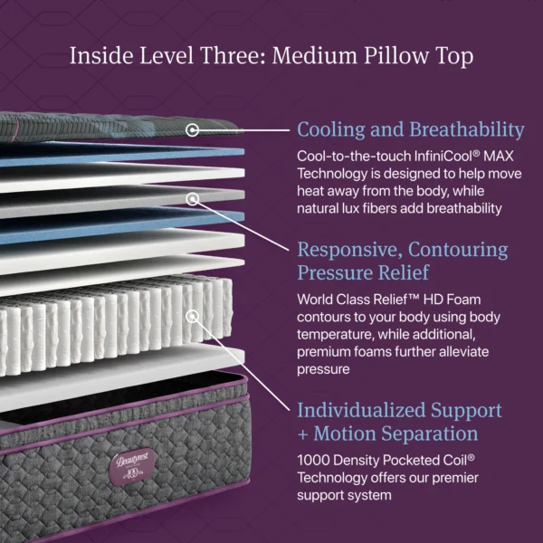 Beautyrest Worldclass Level 3 Medium Pillowtop - Image 2
