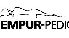 Tempur-Pedic logo featuring a silhouette of a person lying on a mattress, representing premium sleep solutions at Mattress Superstore in Lafayette, IN.