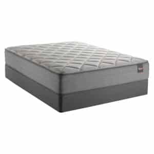 Quincy Firm Mattress with a quilted top, showcasing a modern design and sturdy base, featured on Mattress Superstore's product page for various mattress options.