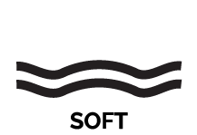 Logo featuring the word "SOFT" with wavy lines above, representing comfort and mattress softness, relevant to Mattress Superstore's focus on educating consumers about mattress features.