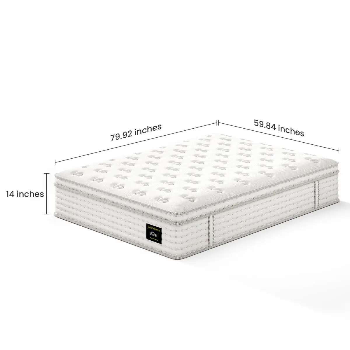 14'' Hybrid Mattress, Memory Foam & Pocket Springs For Pressure Relief 4 14'' Hybrid Mattress, Memory Foam & Pocket Springs For Pressure Relief - Image 4