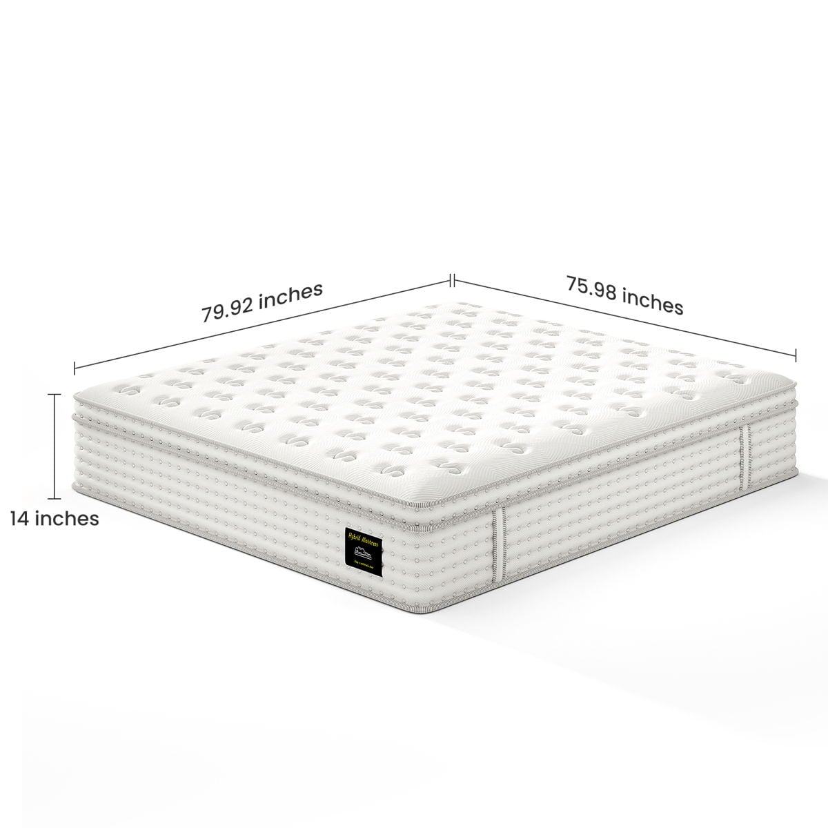14'' Hybrid Mattress, Memory Foam & Pocket Springs For Pressure Relief 6 14'' Hybrid Mattress, Memory Foam & Pocket Springs For Pressure Relief - Image 6