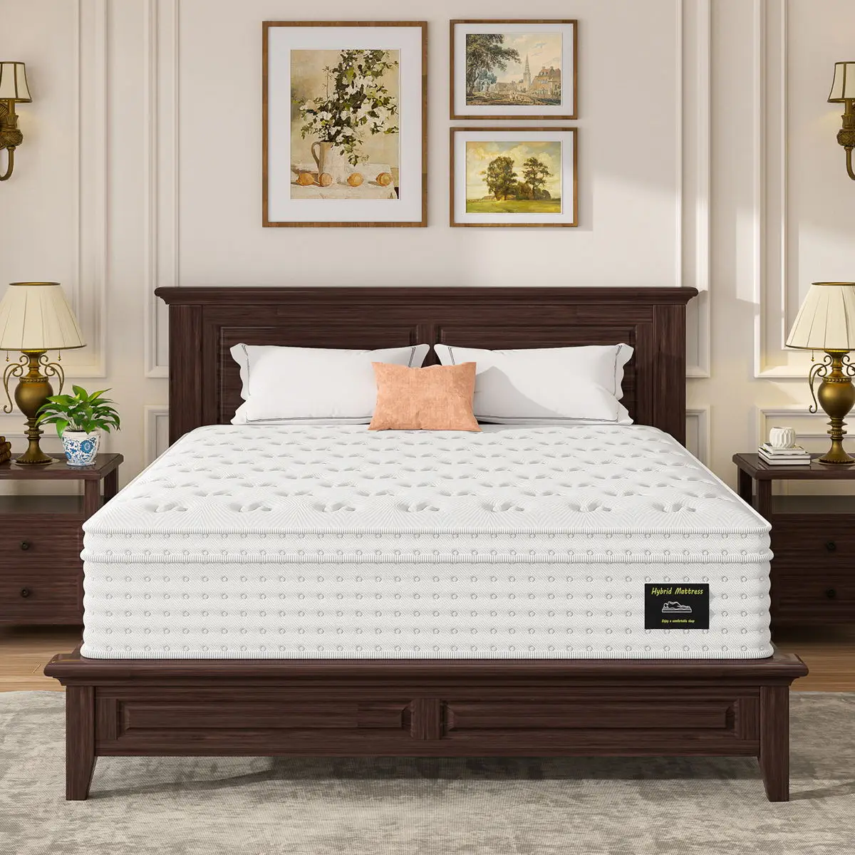 14'' Hybrid Mattress, Memory Foam & Pocket Springs For Pressure Relief 2 14'' Hybrid Mattress, Memory Foam & Pocket Springs For Pressure Relief - Image 2
