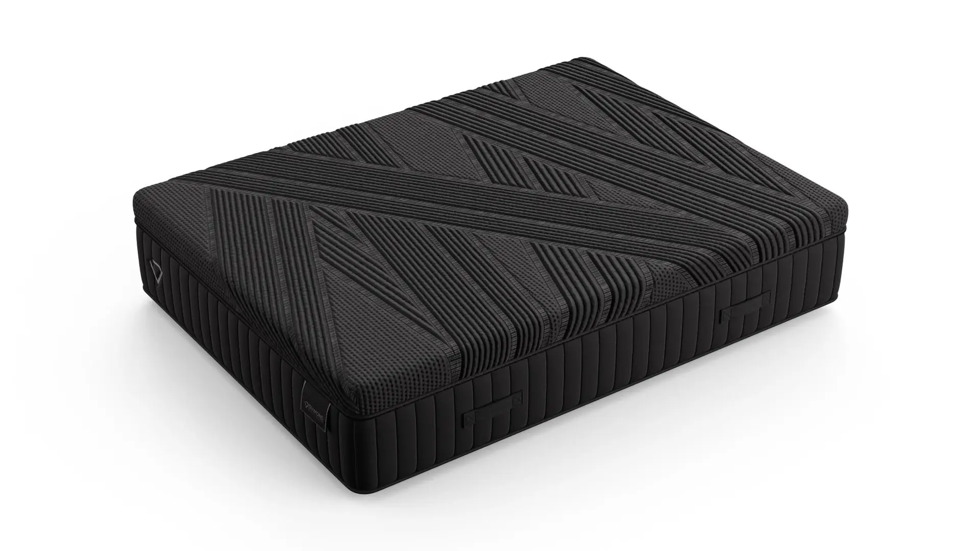 Diamond Andes Medium 4 Diamond Andes Medium mattress, 14-inch all-foam design, featuring a sleek black cover with textured pattern, emphasizing comfort and cooling technology.