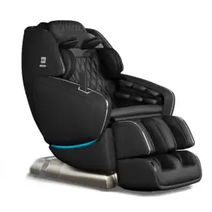 FFL DualTech Pro AI 4D Dual Mechanism Massage Chair in sleek black design, featuring ergonomic contours and advanced massage technology for personalized relaxation and stress relief.