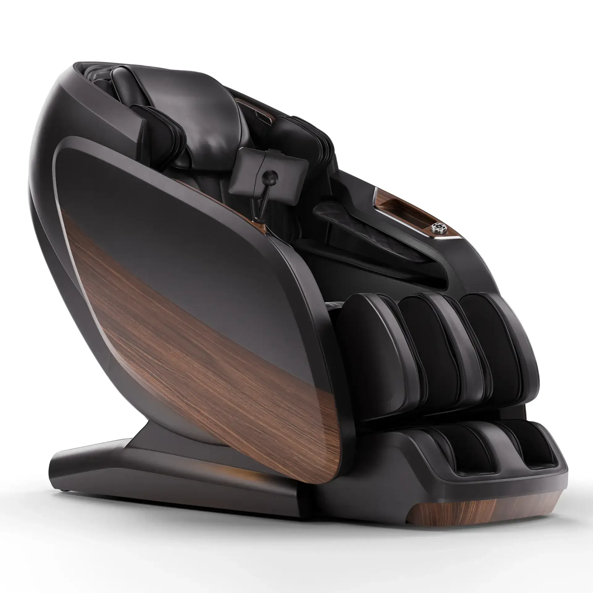 FFL DualTech Pro 1 Positive Posture DualTech Pro AI 4D massage chair in charcoal color, showcasing a sleek design with dual 4D mechanisms, ergonomic contours, and premium comfort features for personalized wellness and relaxation.