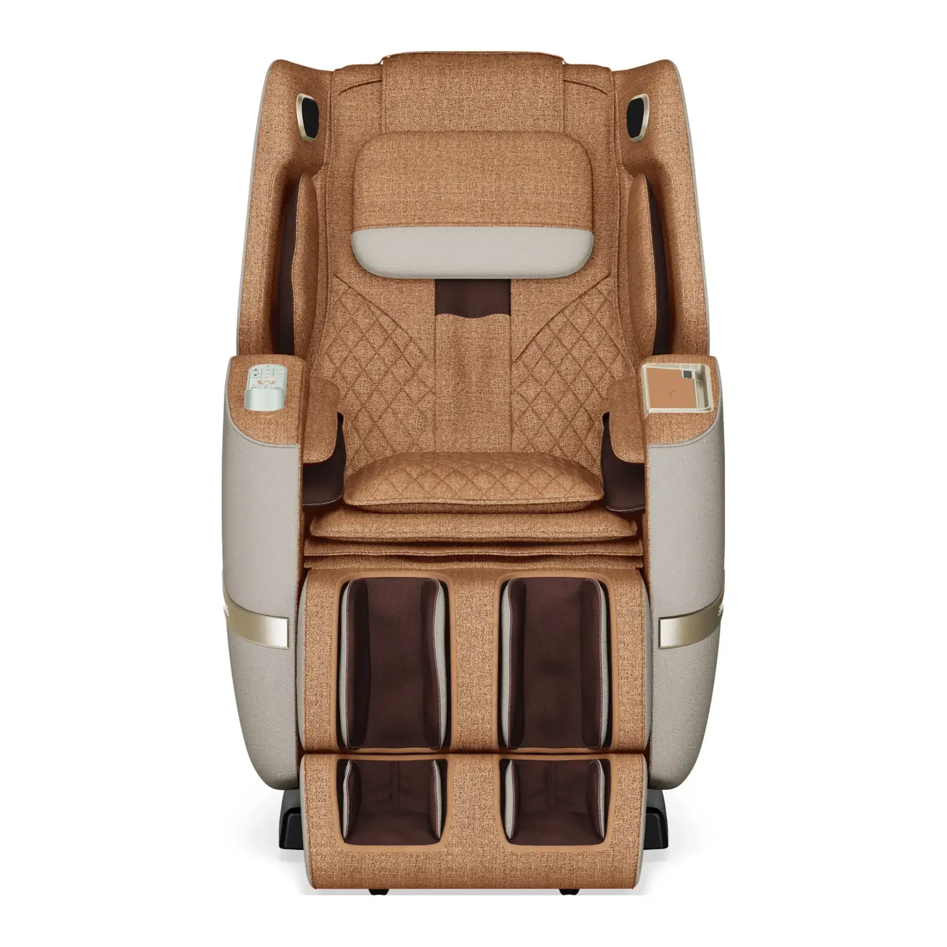 FFL Solara 3 Positive Posture Solara massage chair in butterscotch color, featuring advanced SL-Track massage, True Zero-Gravity® recline, and air compression technology, designed for full-body relaxation and modern aesthetics.