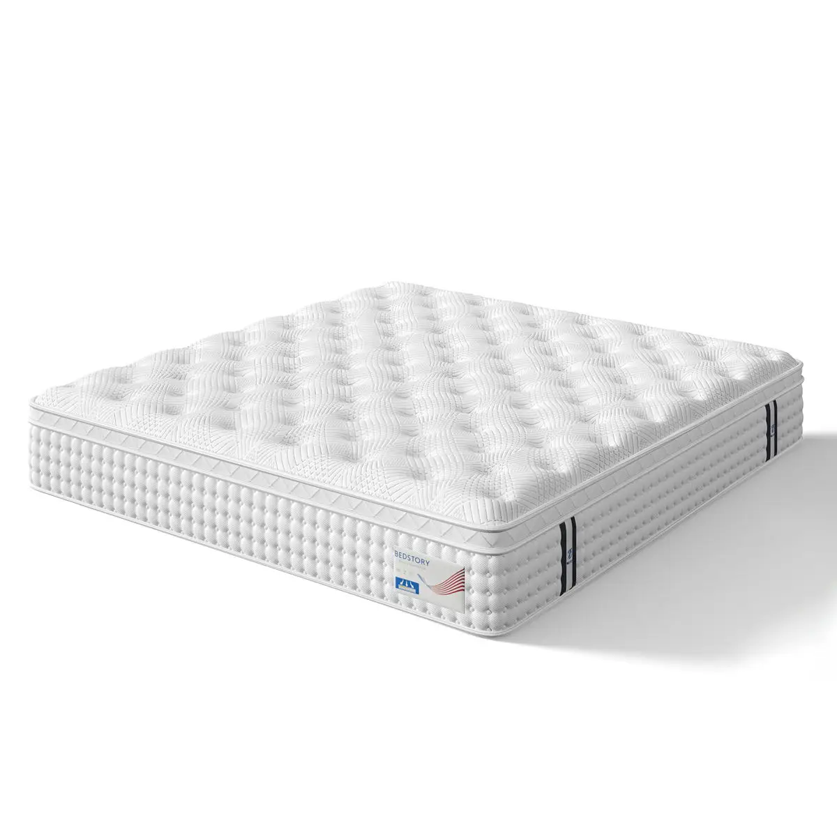 12" Hybrid Mattress, Memory Foam & Pocket Spring Bed, Medium Firm Comfort, Spine Support, Quiet & Breathable - White - King 1 12" Hybrid Mattress, Memory Foam & Pocket Spring Bed, Medium Firm Comfort, Spine Support, Quiet & Breathable - White - King