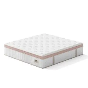 14", Firm Hybrid Mattress, Gel Memory Foam & Pocket Springs, Pressure Relief, Motion Isolation, Ergonomic Bed - White - King