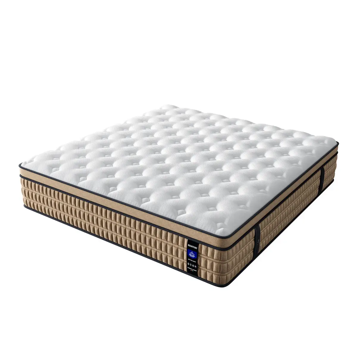 14" Mattress Hotel Collection Hybrid Mattress With Gel Memory Foam & Pocket Springs - Brown / White - King 1 14" Mattress Hotel Collection Hybrid Mattress With Gel Memory Foam & Pocket Springs - Brown / White - King