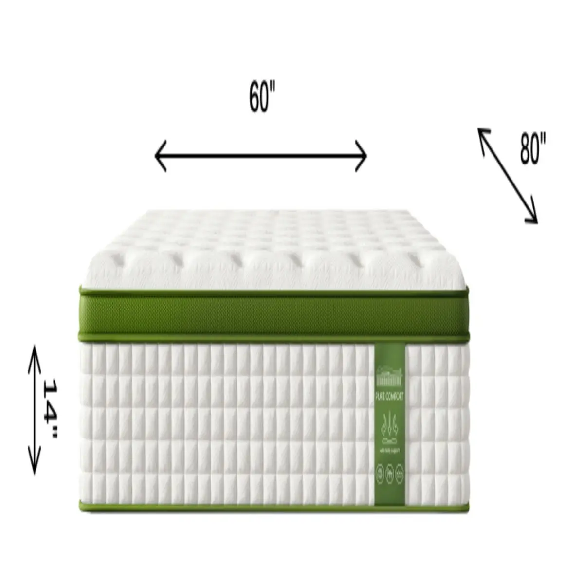 14" Hybrid Mattress With Gel Memory Foam And Pocket Springs 2 14" Hybrid Mattress With Gel Memory Foam And Pocket Springs - Image 2