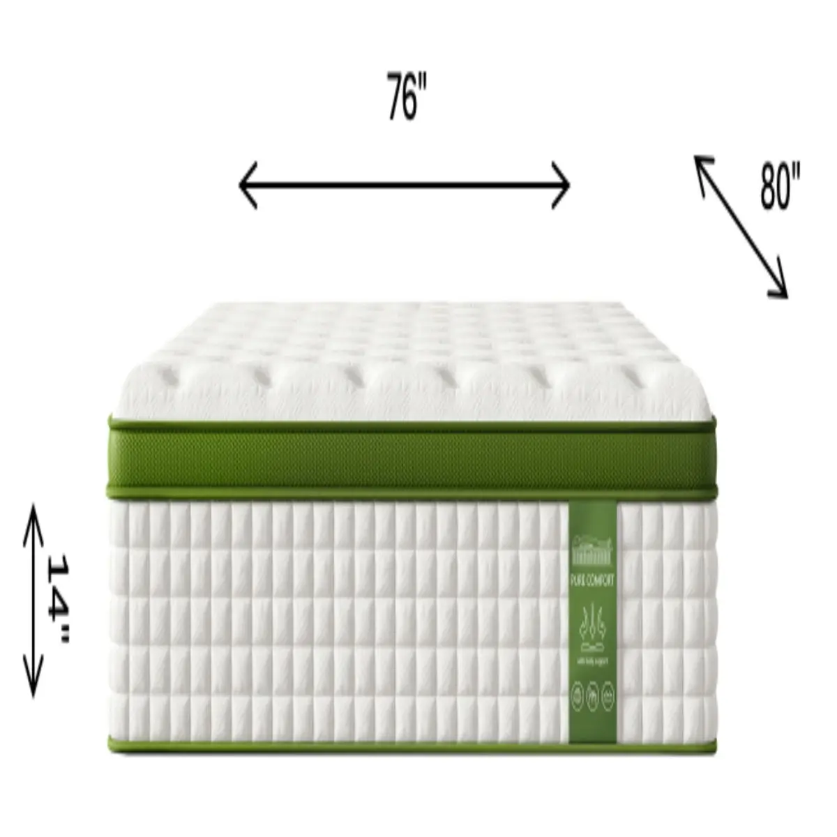 14" Hybrid Mattress With Gel Memory Foam And Pocket Springs 4 14" Hybrid Mattress With Gel Memory Foam And Pocket Springs - Image 4