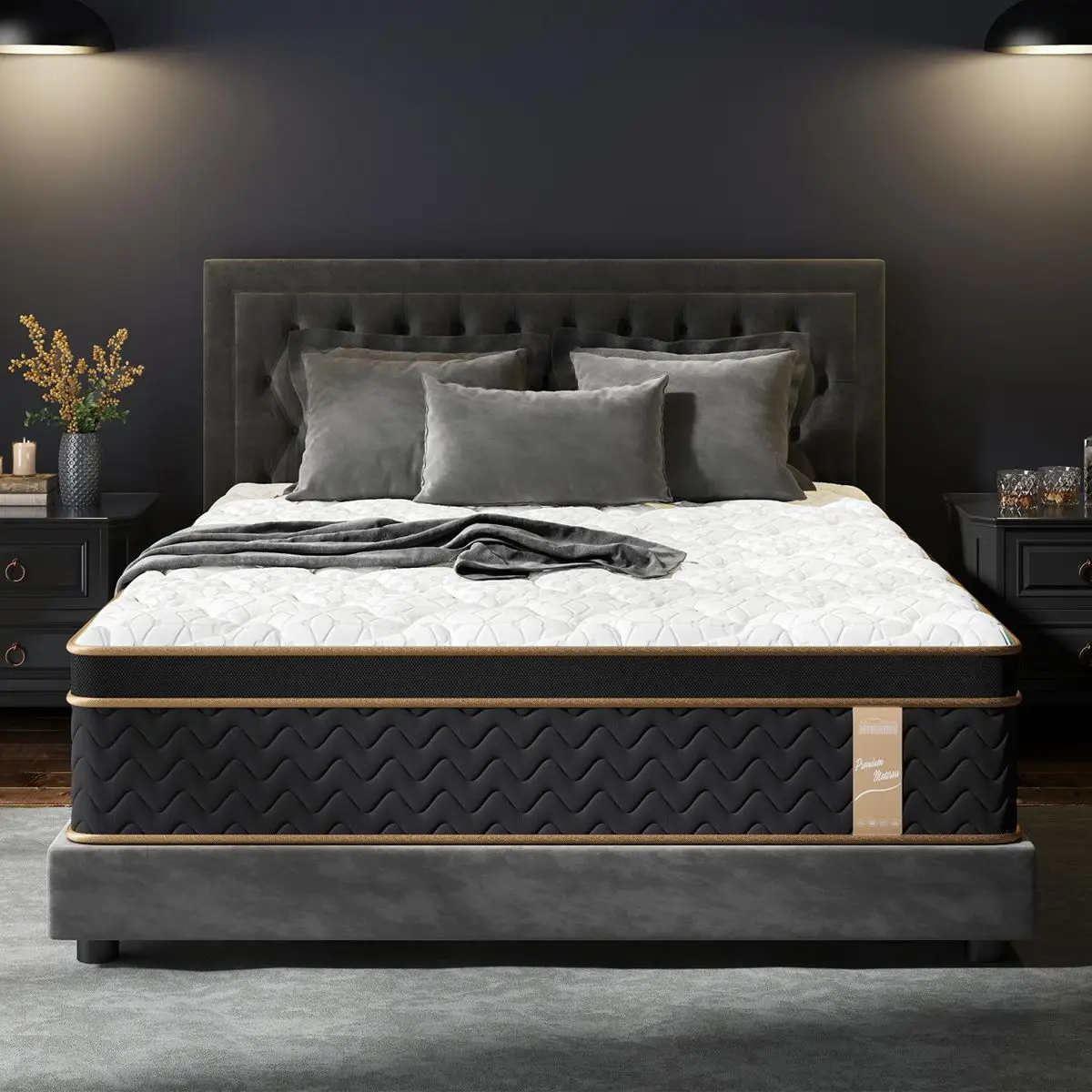 Plush Hybrid Mattresses With Gel Memory Foam, Individual Pocket Spring Motion Isolation Edge Support 4 Plush Hybrid Mattresses With Gel Memory Foam, Individual Pocket Spring Motion Isolation Edge Support - Image 4