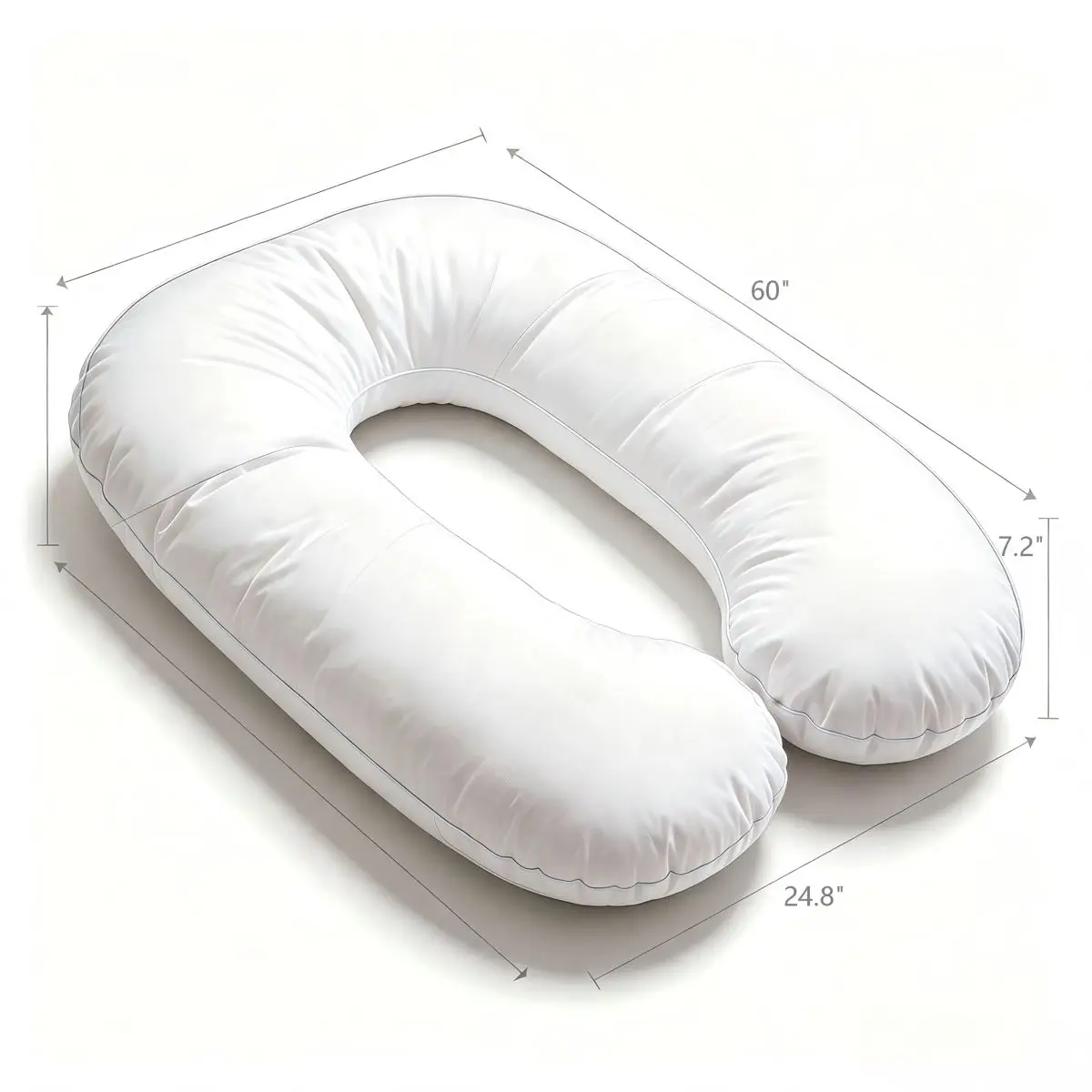 U - Shape Pregnancy Body Pillow For Side Sleeper Support - White 2 U - Shape Pregnancy Body Pillow For Side Sleeper Support - White - Image 2