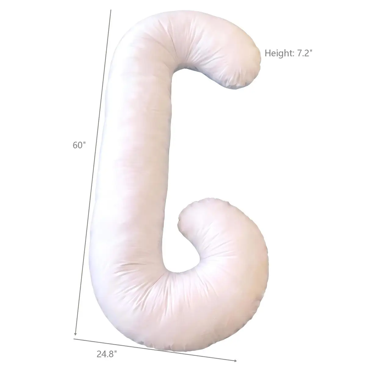C - Shape Pregnancy Body Pillow With Soft Cover For Back - White 3 C - Shape Pregnancy Body Pillow With Soft Cover For Back - White - Image 3
